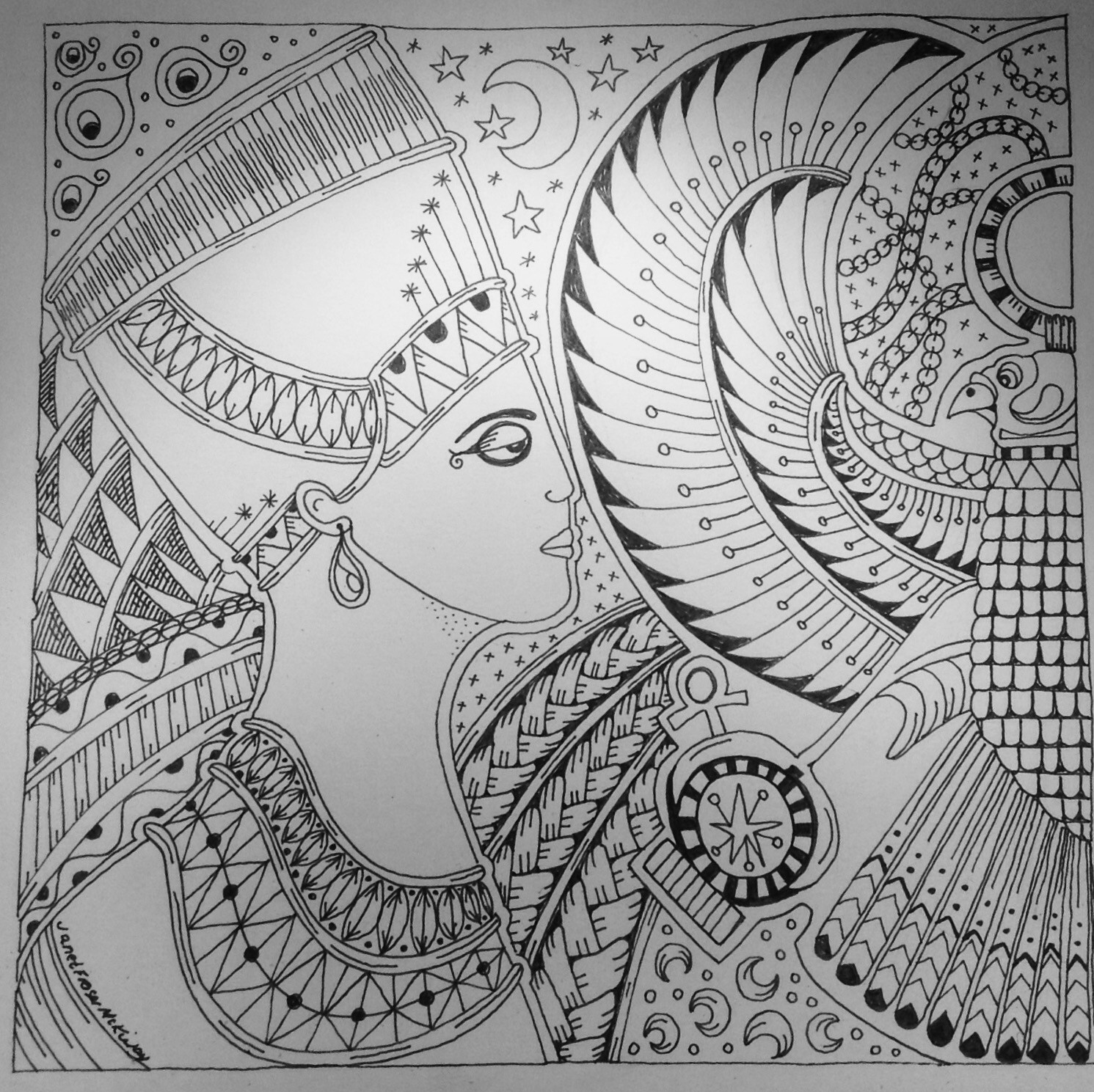 Large A3 Zen black and white design, to colour printed on heavy weight paper.Free Postage 😀