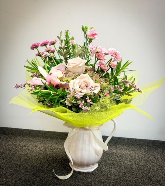 Jug of blooms