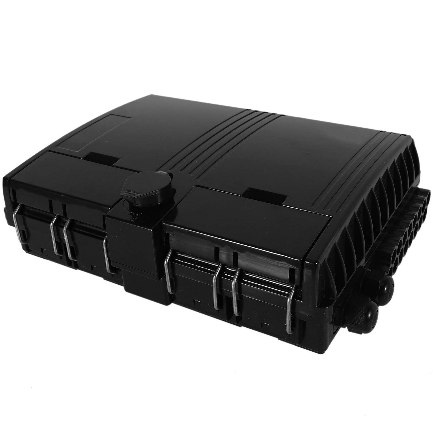 LINET CAJA DE DISTRIBUCION PARA FIBRA OPTICA, 16 HILOS, NEGRA, VACÍA, IP67