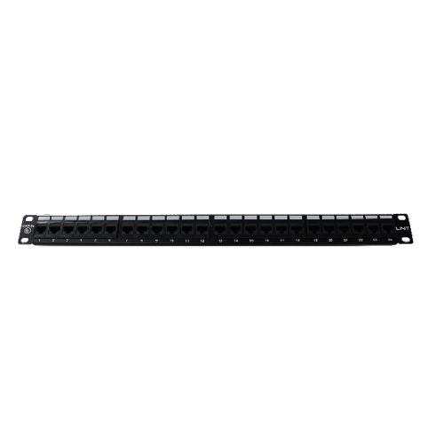 LINET PATCH PANEL CAT5E 1U/ 24 PUERTOS/ DADOS INCLUIDOS/ NEGRO
