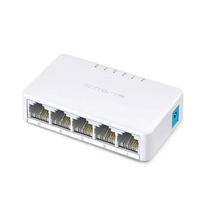 MERCUSYS MS105 SWITCH MINI DE ESCRITORIO 5 PUERTOS 10/100M PUERTO RJ45 PLASTICO