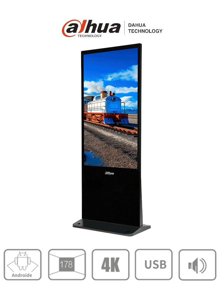 DAHUA DHI-LDV55-SAI400K-V2 PANTALLA DE PISO TIPO TOTEM 55 PULGADAS 4K HIK328
