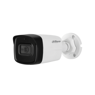 DAHUA DH-HAC-HFW1800TLN-A CAMARA TIPO BALA DE 8MP CON AUDIO LENTE FIJO IR 80MTS IP67