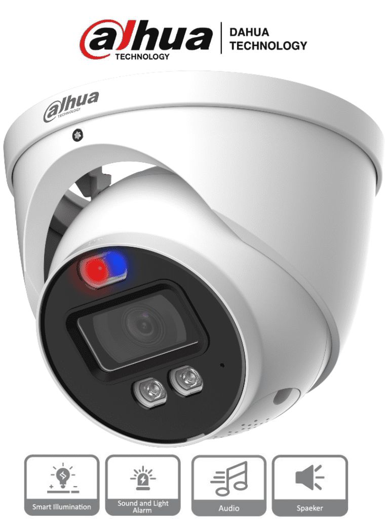 DAHUA DH-HAC-ME1509HN-A-PV-0280B-S2 CAMARA TIPO DOMO DE 5MP LENTE FIJO IR 40MT AUDIO IP67