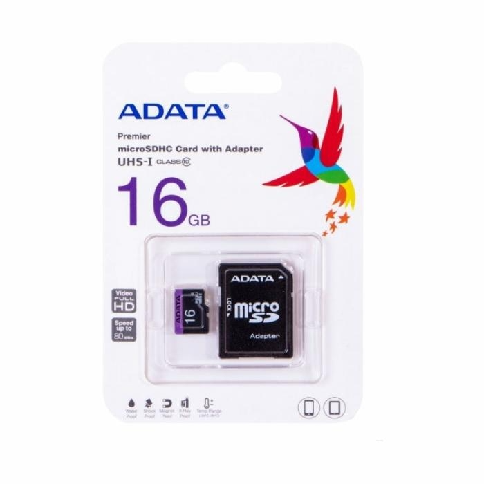 ADATA AUSDH16GUICL10-RA1 MEMORIA MICRO SD 16GB CLASE 10 CON ADAPTADOR