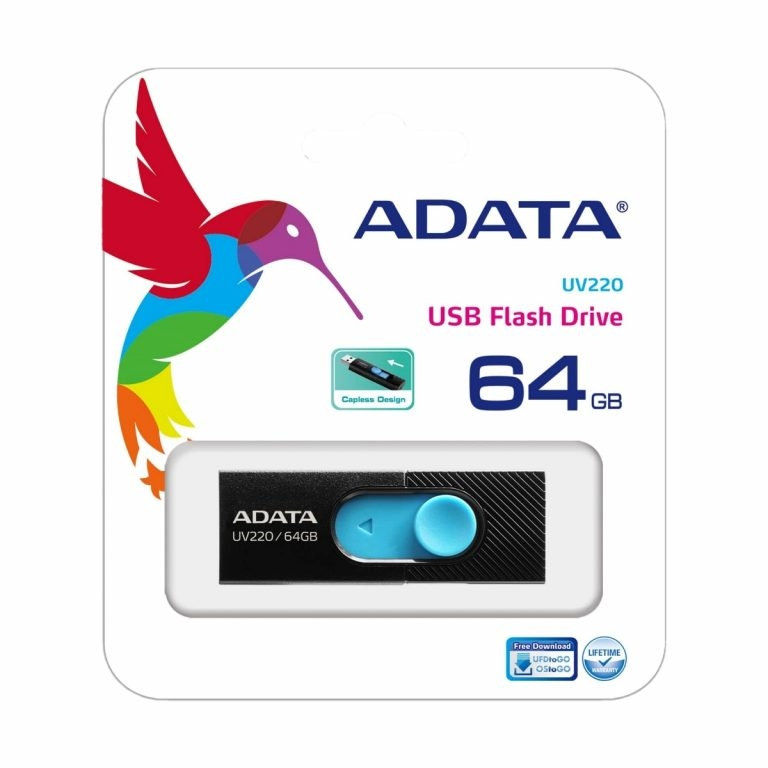 ADATA AUV220-64G-RBKBL USB 2.0 64GB NEGRO CON AZUL