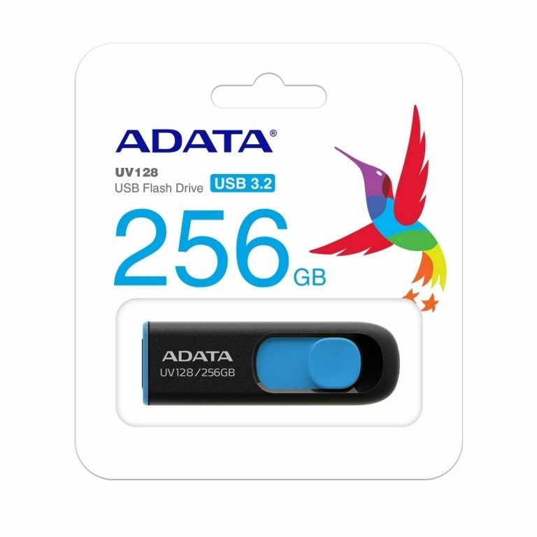 ADATA AUV128-256G-RBE USB 3.0 256GB NEGRA CON CELESTE