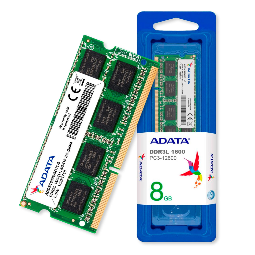 ADATA ADDS1600W8G11-S MEMORIA RAM 8GB DDR3L 1600MHZ SODIMM 1.2V