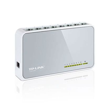 TP-LINK TL-SF1008D SWITCH DE ESCRITORIO 8 PUERTOS 10/100MBPS PLASTICO GRIS- BLANCO