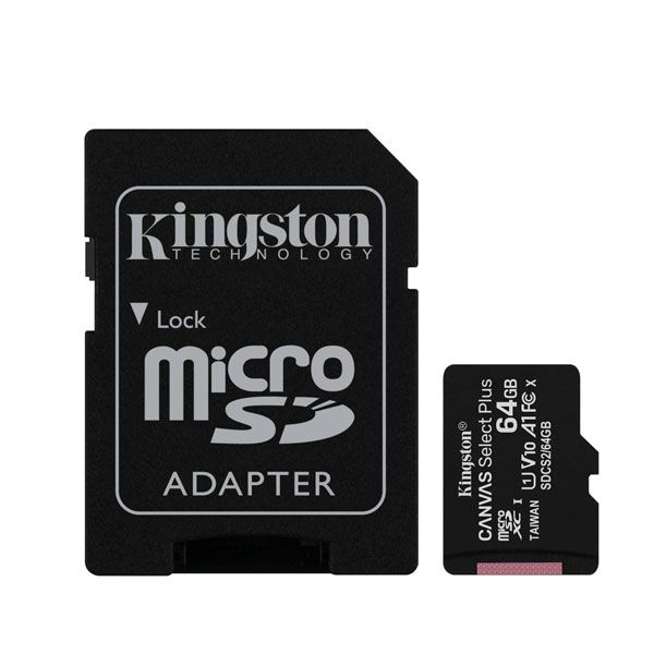 KINGSTON SDCS2/64GB MEMORIA MICRO SD 64GB CLASE 10 CANVAS SELECT PLUS