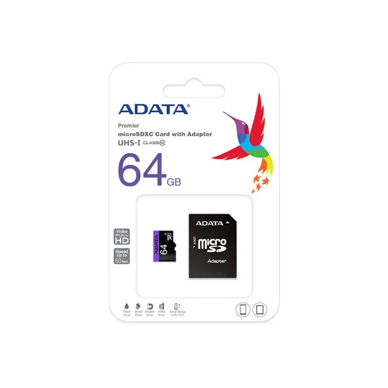ADATA AUSDX64GUICL10-RA1 MICRO SD CLASE 10 64GB
