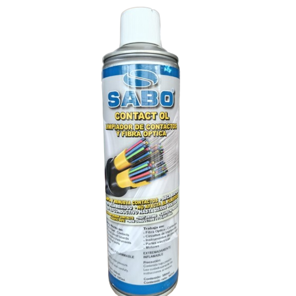 SABO LIMPIADOR DE CONTACTOS Y FIBRA OPTICA 590ML
