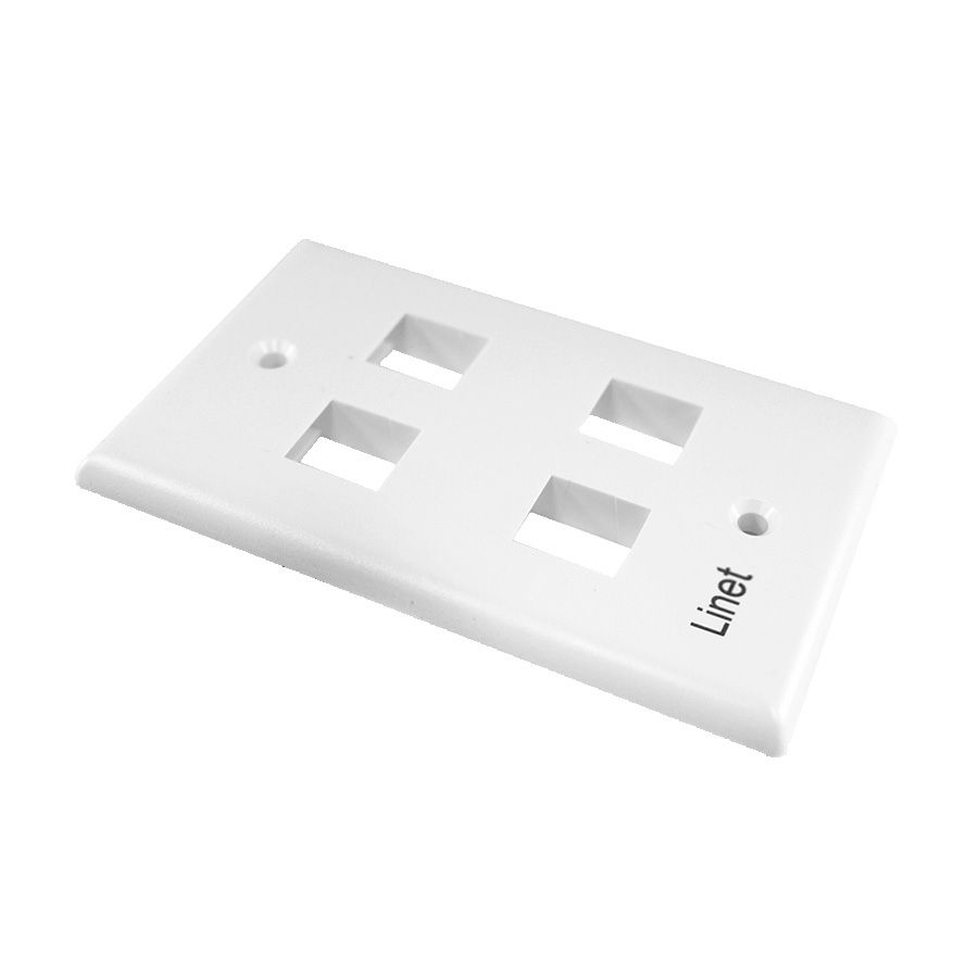 LINET PLACA 4-PUERTOS BLANCO