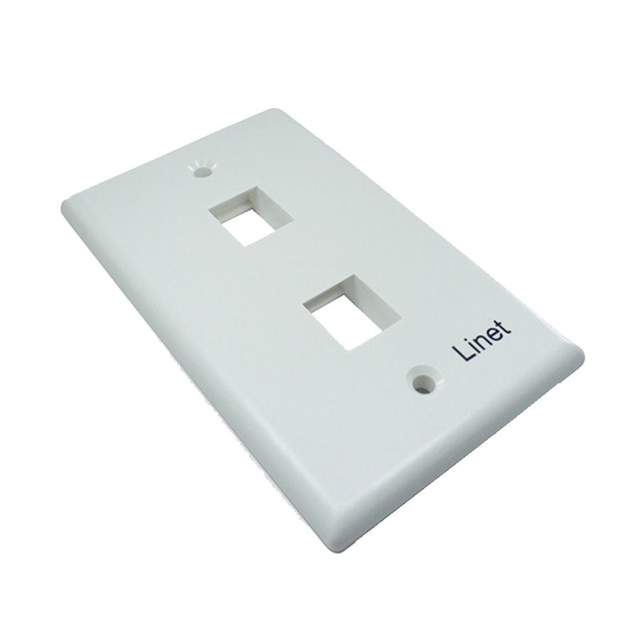 LINET PLACA 2 PUERTOS BLANCO