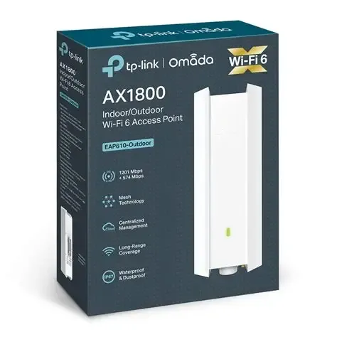 TP-LINK EAP610-OUTDOOR PUNTO DE ACCESO AX1800 WIFI 6 INTERIOR / EXTERIOR OMADA MESH