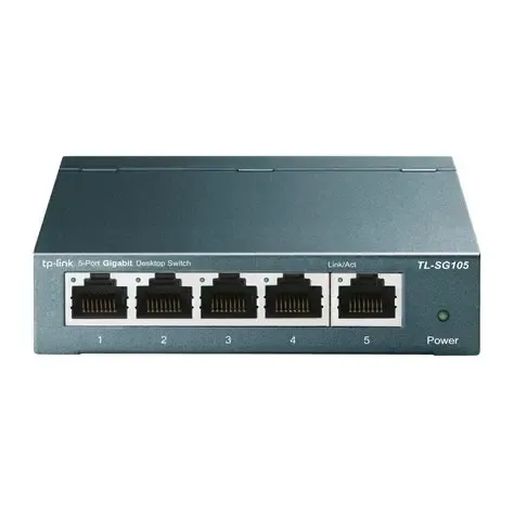 TP-LINK TL-SG105 SWITCH ESCRITORIO/MONTAJE PARED 5 PUERTOS 10/100/1000 CARCASA DE METAL