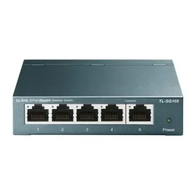 TP-LINK TL-SG105 SWITCH ESCRITORIO/MONTAJE PARED 5 PUERTOS 10/100/1000 CARCASA DE METAL