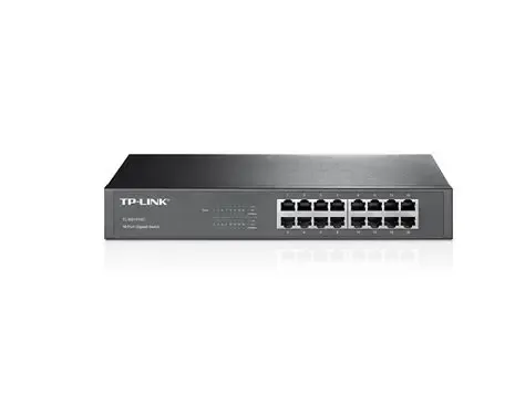 TP-LINK TL-SG1016D SWITCH PARA MONTAJE EN RACK 16 PUERTOS 10/100/1000 13 PULGADAS NO ADMINISTRABLE