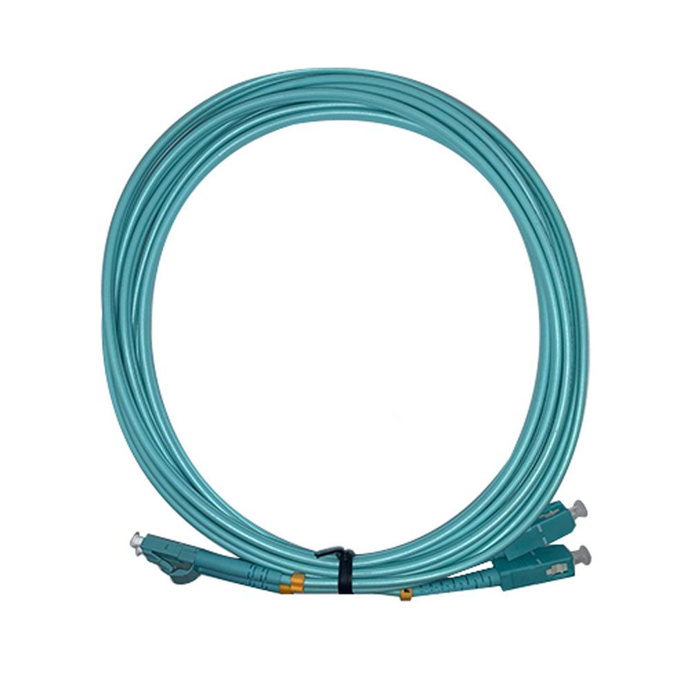 LINET PATCH CORD DE FIBRA OPTICA MULTIMODO OM3 SC/SC DUPLEX 3 METROS COLOR AQUA