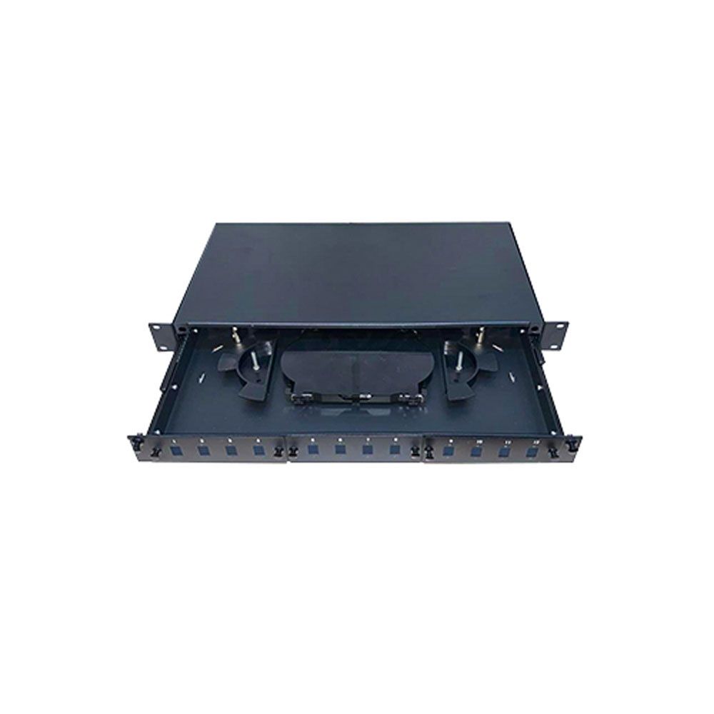 LINET ODF DESLIZABLE DE 24 PUERTOS VACIOS (3X8 PUERTOS) 1U  SIN ADAPTADORES Y SIN PIGTAIL