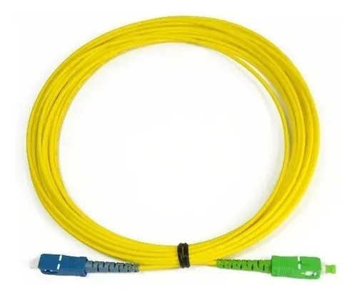 LINET PATCH CORD FIBRA OPTICA MONOMODO SC/APC-SC/UPC SIMPLEX 1 METROS AMARILLO