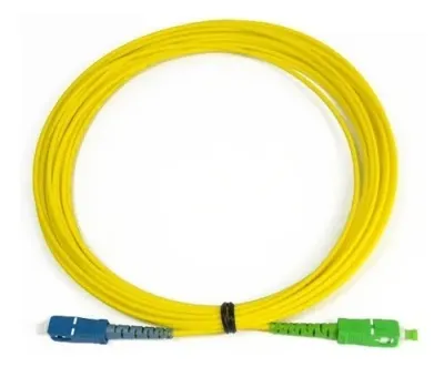 LINET PATCH CORD FIBRA OPTICA MONOMODO SC/APC-SC/UPC SIMPLEX 1 METROS AMARILLO