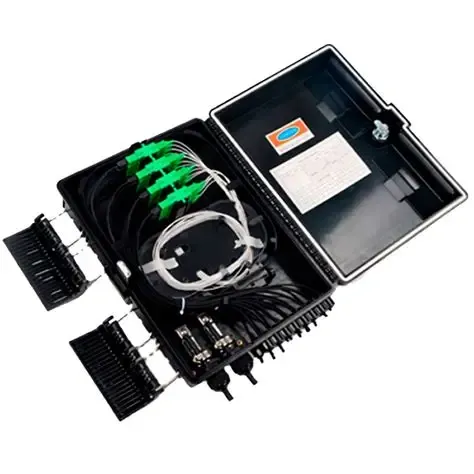 LINET CAJA DE DISTRIBUCION NAP ARMADA, 16 HILOS, INCLUYEC PLC 16 HILOS SC/APC, IP66