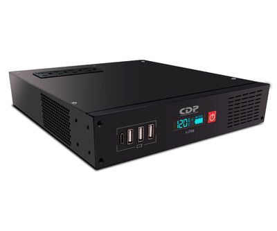 CDP LI708 UPS DE LITIO DE 700VA 330W 8 TOMAS 1 U RACK 3 USB-A 1 USB-C PANTALLA LCD