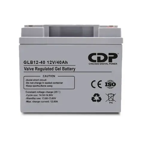 CDP GLB12-40 BATERIA 12 VOLTIOS 40 AMPERIOS CON TERMINAL F2 GEL