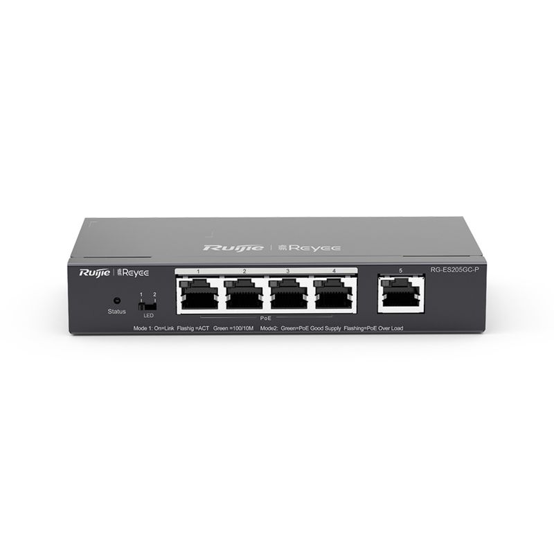 RUIJIE RG-ES205GC SWITCH ADMINISTRABLE DE 5 PUERTOS GIGABIT