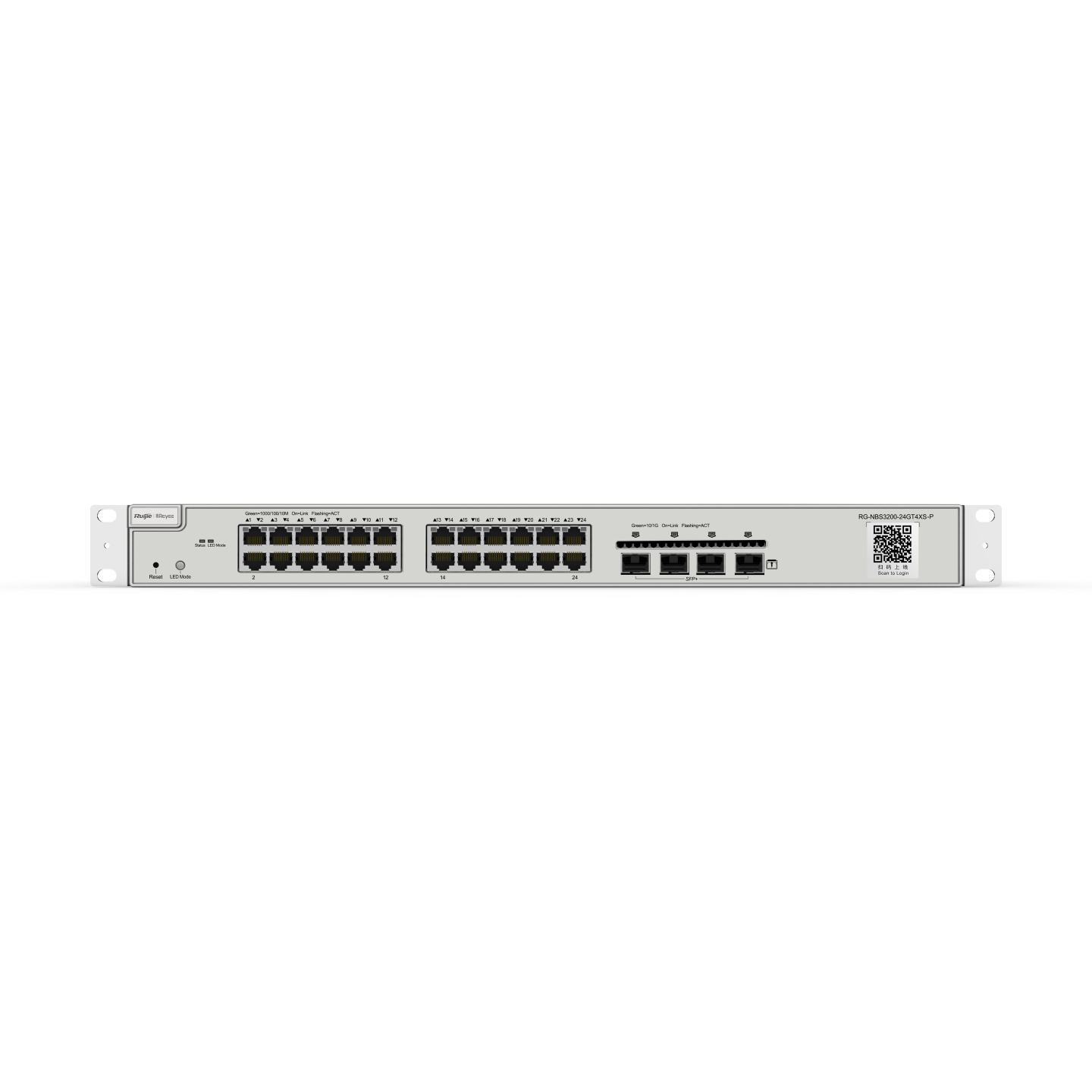 RUIJIE RG-NBS3200-24GT4XS-P SWITCH ADMINISTRABLE DE 24 PUERTOS GIGABIT POE/POE+ TOTAL 370W