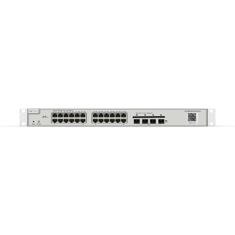 RUIJIE RG-NBS3200-24GT4XS-P SWITCH ADMINISTRABLE DE 24 PUERTOS GIGABIT POE/POE+ TOTAL 370W