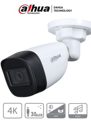DAHUA DH-HAC-HFW1801TLMN-IL-A-0280B-S2 CAMARA TIPO BALA DE 8MP IR 40 AUDIO IP67