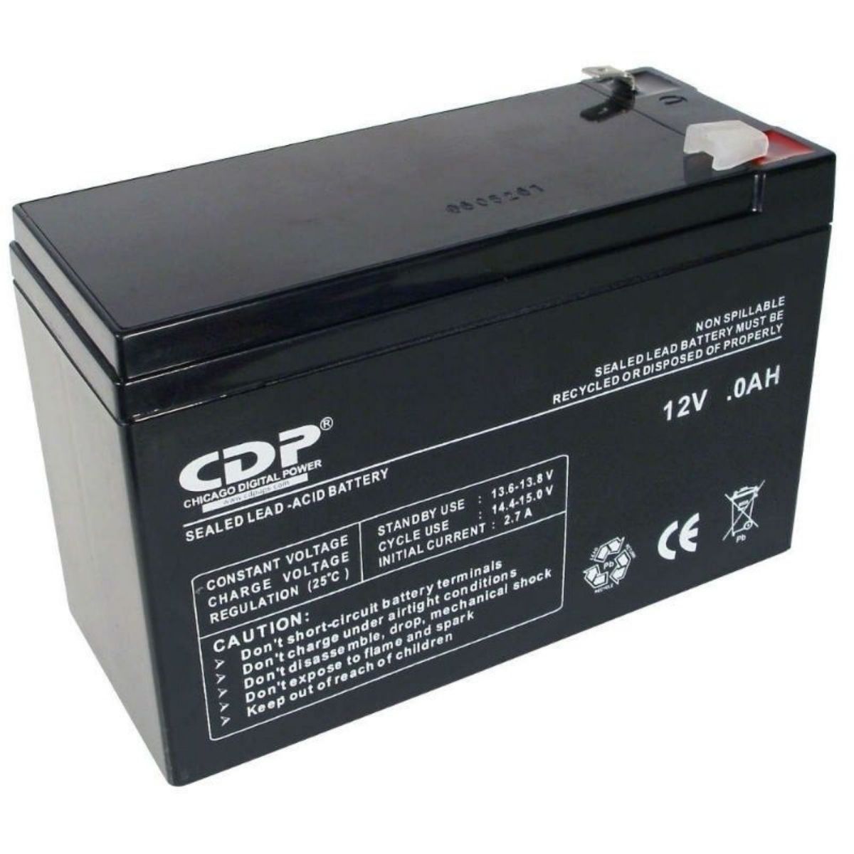 CDP  Batería 12V 12A con terminal F2 plomo