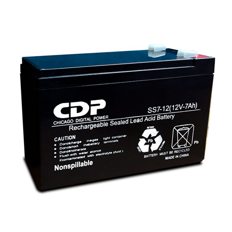 Batería CDP SLB12-7 de Plomo-Ácido 12V 7Ah Terminal F2