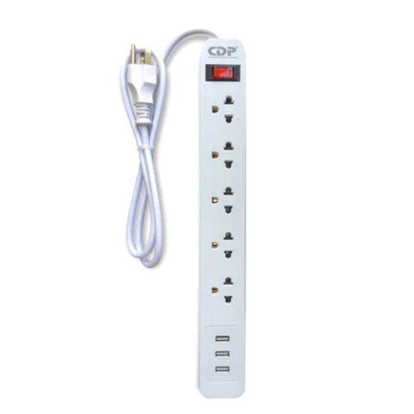 Supresor de Picos CDP RU-SS5 de 5 Tomas y 3 Puertos USB