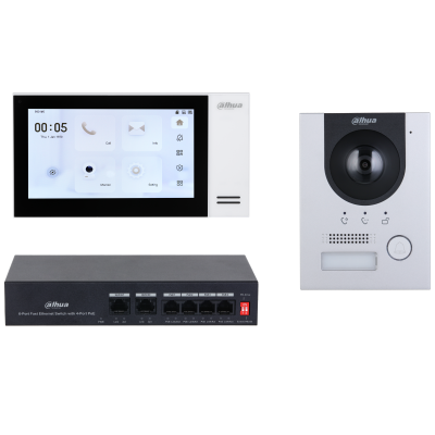 DAHUA DHI-KTP01L(F) KIT DE VIDEOPORTERO CON ESTACION DE EXTERIOR Y MONITOR IP CAMARA DE 2MP HIK243