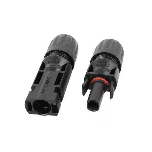 CDP SOLAR MC4 CONECTOR 1-1 B NEGRO MC4 CON JUNTAS DE SILICONA Y PLACAS DE PRESION