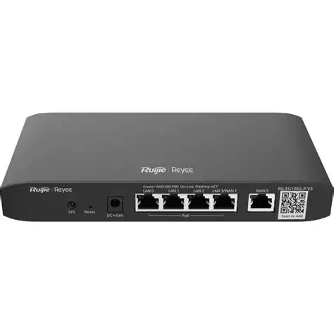 Router Ruijie Reyee RG-EG105G-P-V3 Cloud Managed Multi-WAN 5 Puertos Gigabit PoE