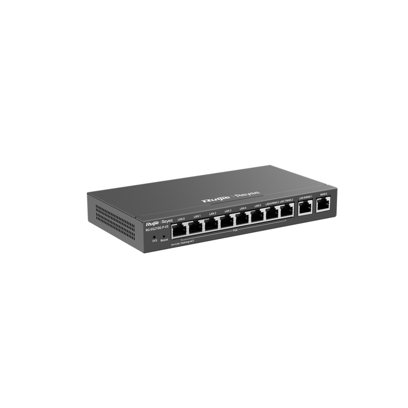Router Ruijie Reyee RG-EG210G-P-V3 Cloud Managed Multi-WAN 10 Puertos Gigabit PoE