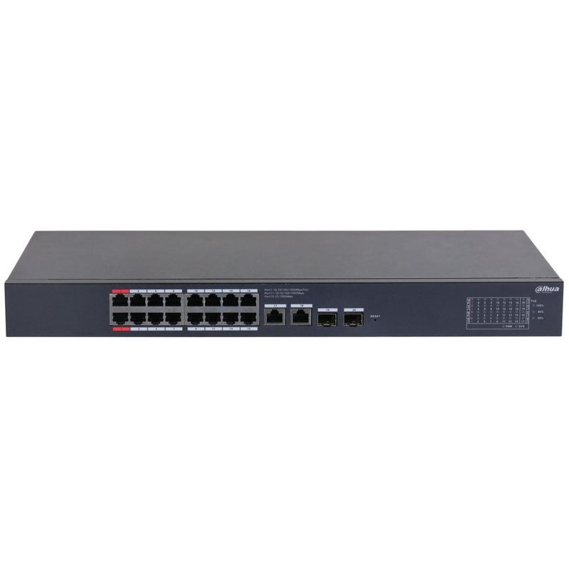 Switch Dahua DH-CS4220-16GT-190 Smart PoE 16 Puertos Gigabit + 2 SFP 190W