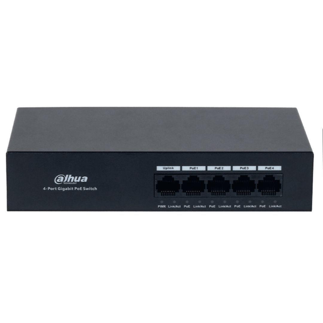 Switch Dahua DH-PFS3005-4GT-36N PoE 4 Puertos Gigabit + 1 Uplink Gigabit
