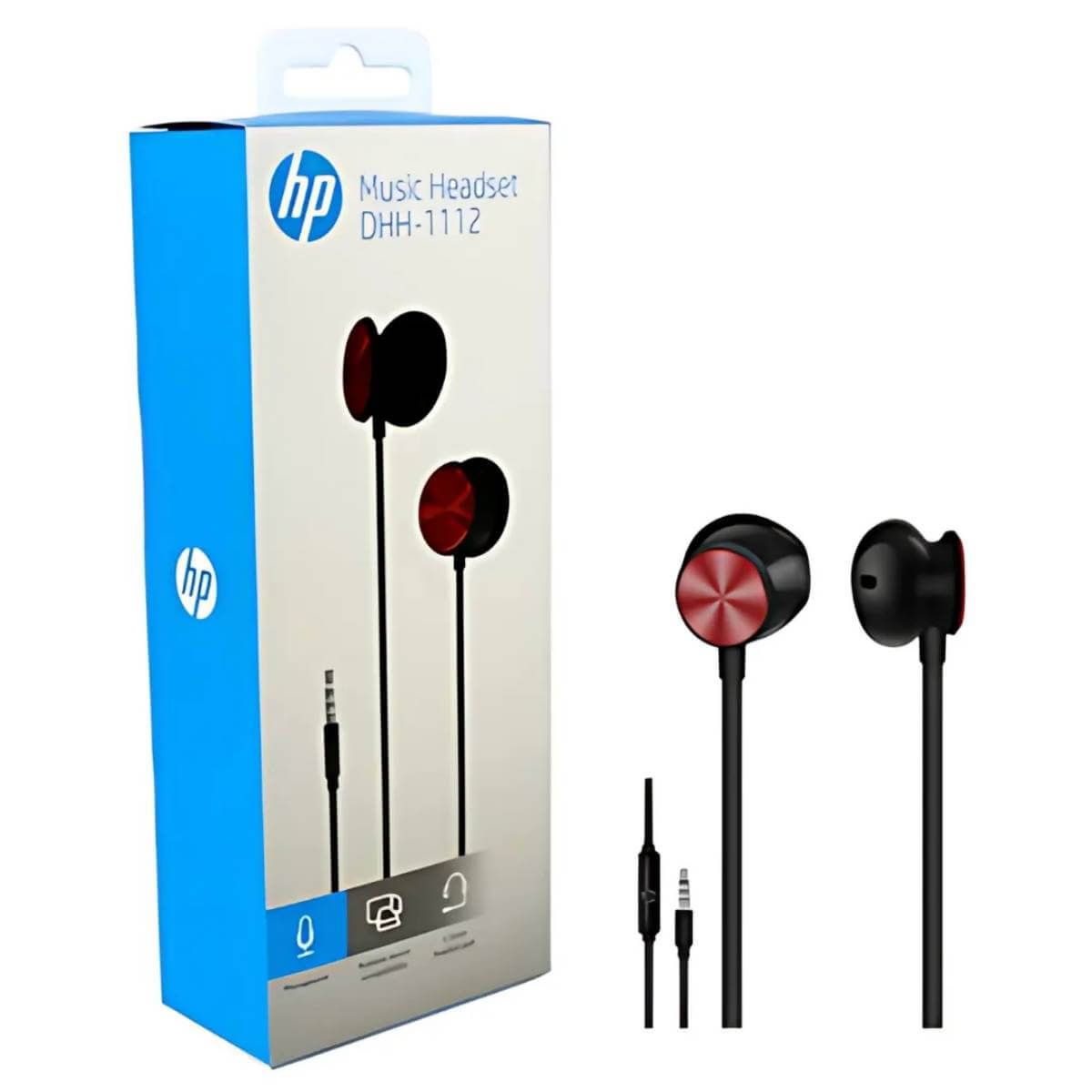 HP DHH-1112-BK AUDIFONO CABLEADO 3.5 MM COLOR NEGRO