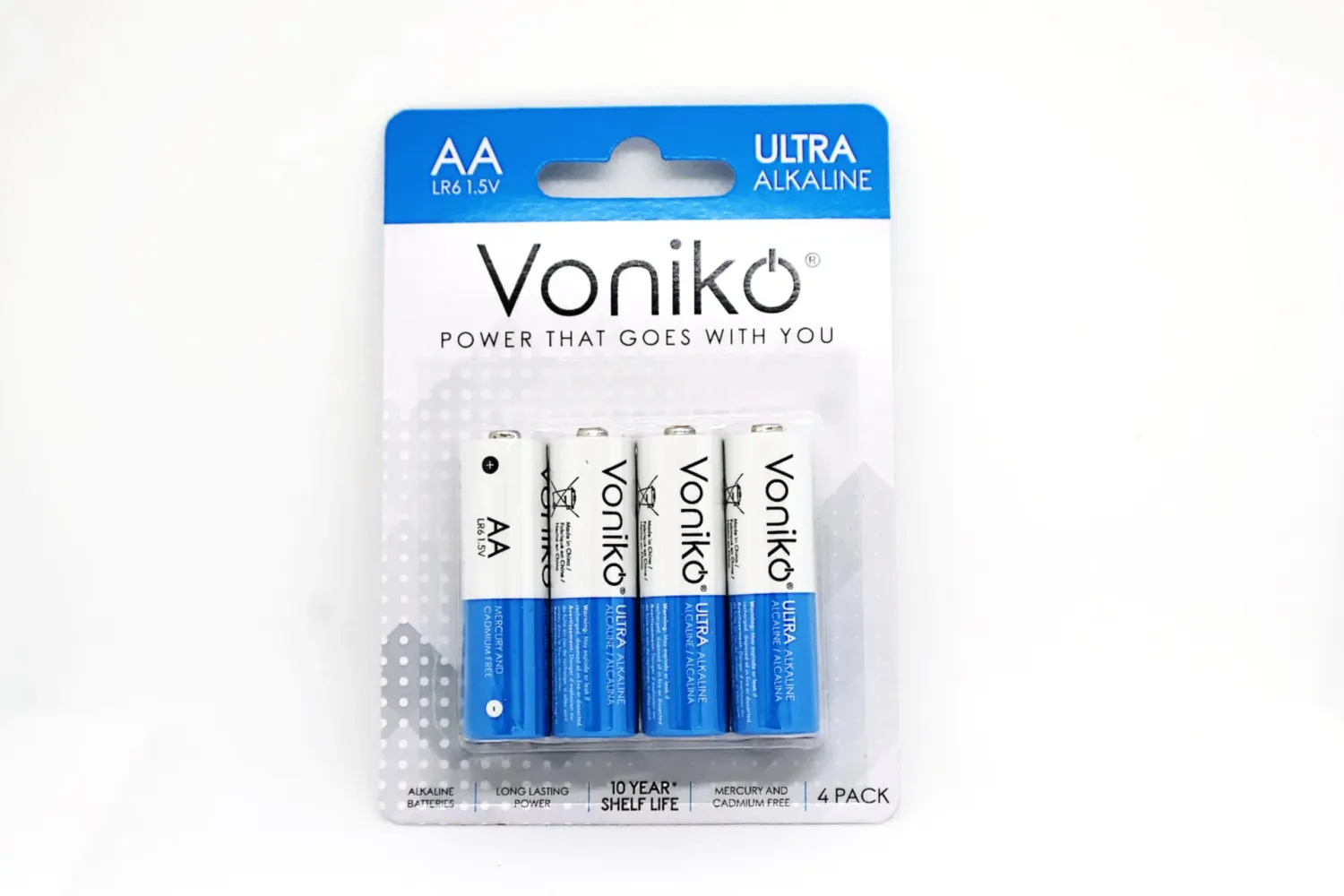 VONIKO AALR6-4P BATERIA ULTRA ALCALINA AA LR6  BLISTER DE 4PCS