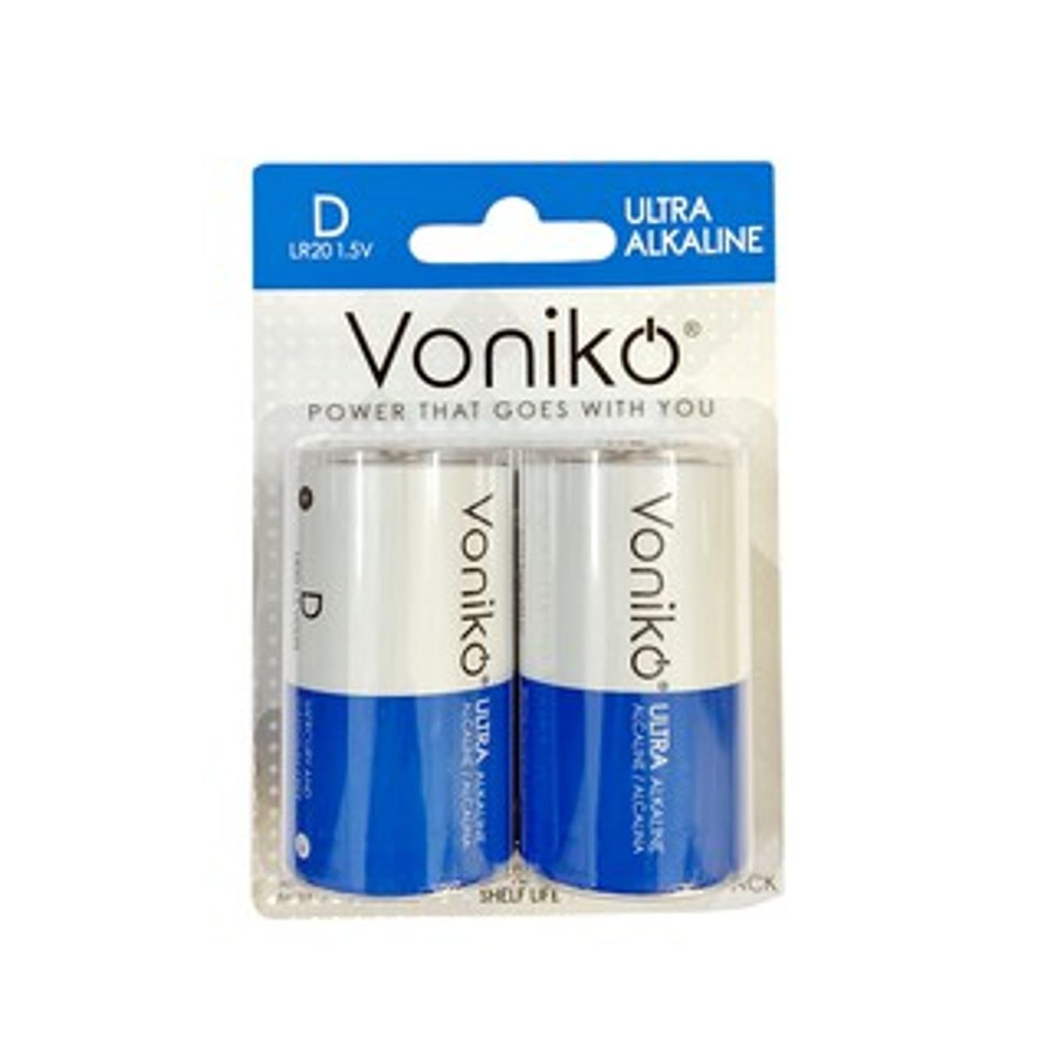 VONIKO DLR20 BATERIA ULTRA ALCALINA D LR03  BLISTER DE 2PCS