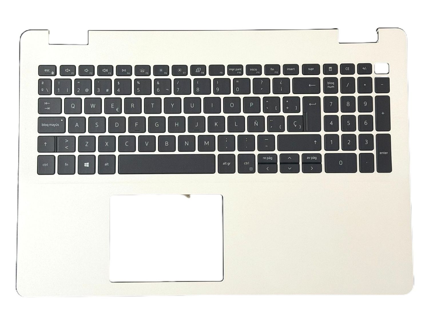 TECLADO DELL INSPIRON 15 3501 3502 3505 GRIS PLOMO ESPAÑOL RETROILUMINADOT BLANCO