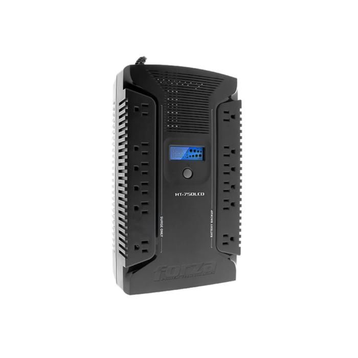 UPS INTERACTIVO DE 750VA/450W DE 12 SALIDAS CON PANTALLA LCD