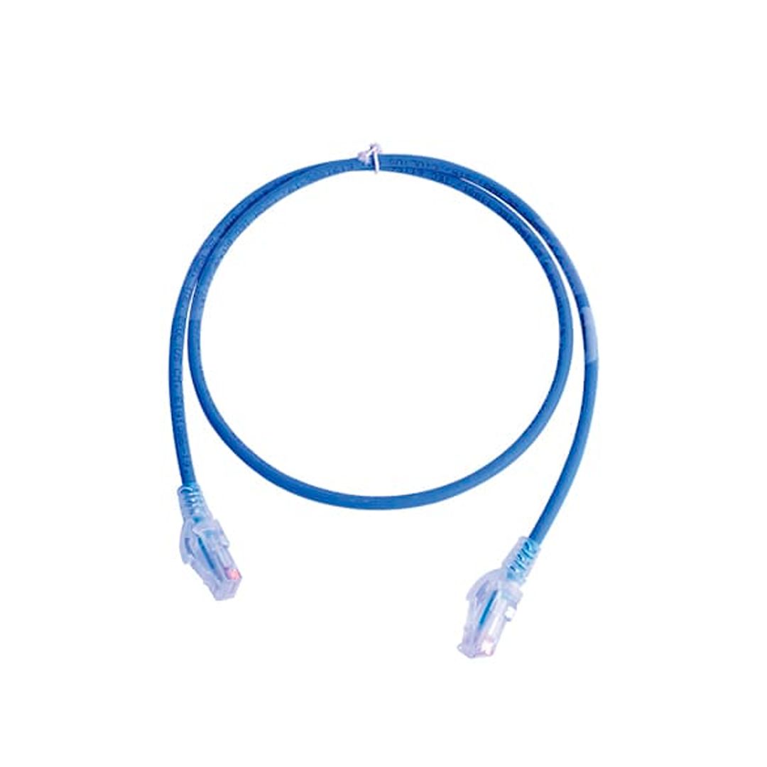 SIEMON MC6-01-06-28B PATCH CORD SKINNY CAT 6 AZUL 1 PIE