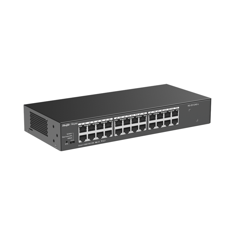 RUIJIE RG-ES124G-L SWITCH  NO ADMINISTRABLE CON 24 PUERTOS 10/100/1000 MBPS