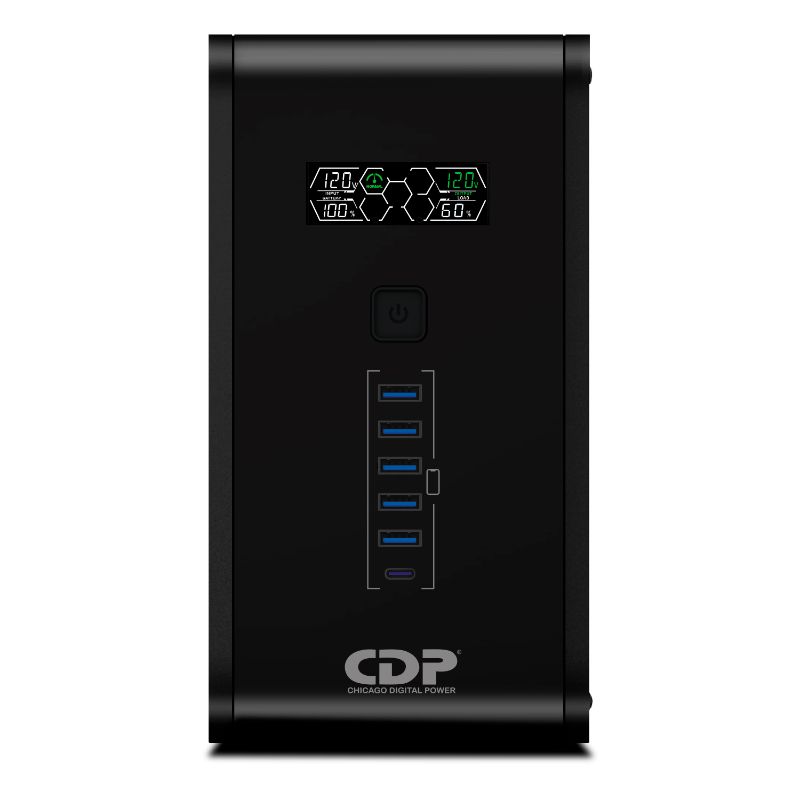 CDP R-SMART1010 UPS 1000VA 500W 10 TOMAS PANTALLA LCD INTERACTIVO